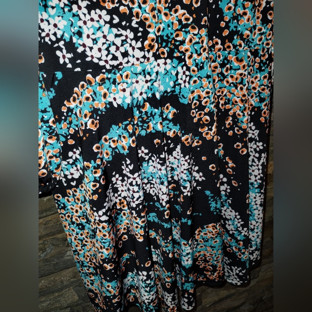 Lildy floral blouse tunic, size L XL, great condition, Hi Lo - Picture 4 of 9